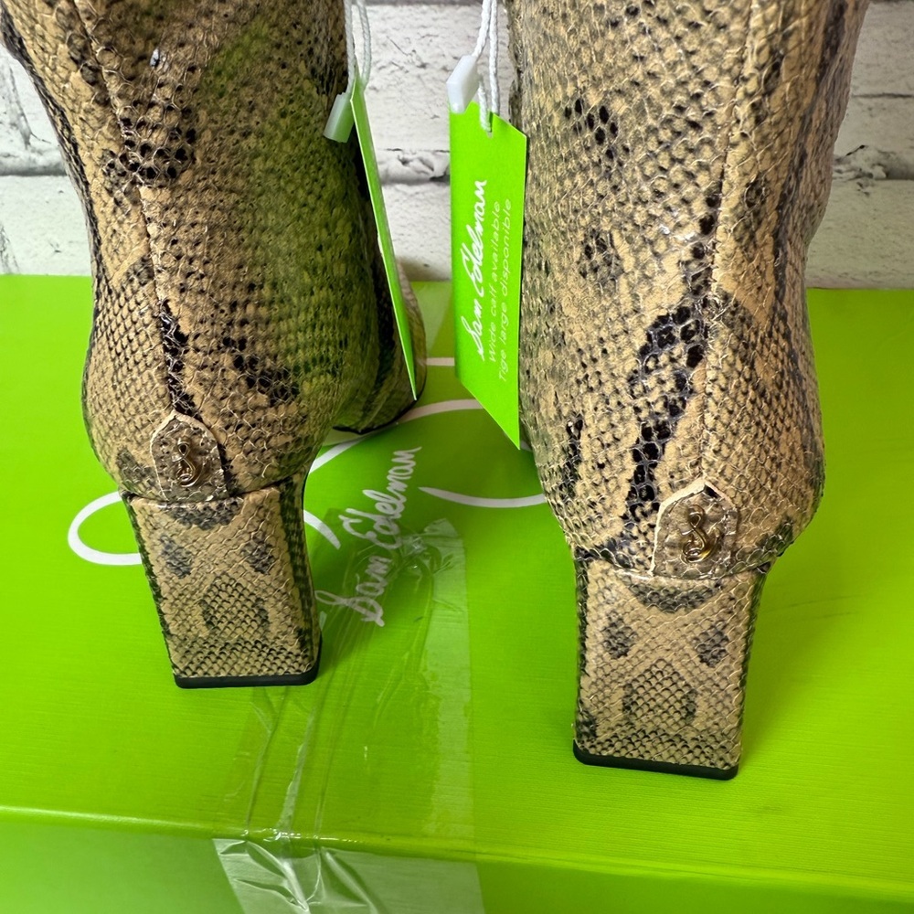 Sam Edelman Sylvia 2 Snakeskin Python Print Tall Knee High Boots Size 6 NEW - Picture 10 of 13